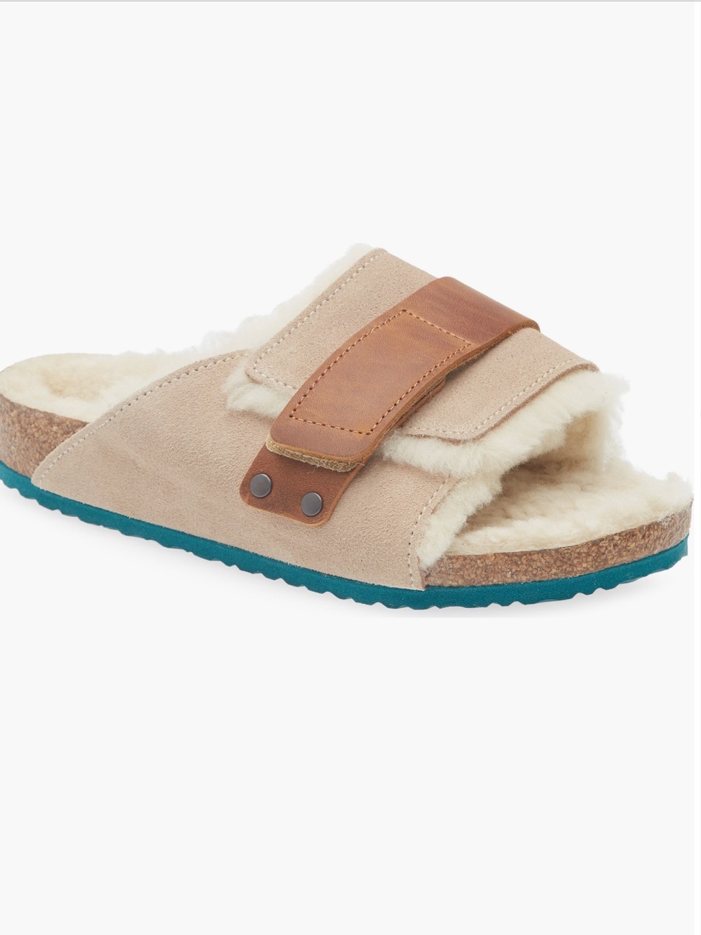 Birkenstock Kids’ Kyoto Genuine Shearling Lined Slide Sandal